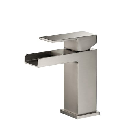 Kibi Waterfall Single Handle Bathroom Vanity Sink Faucet KBF1004BN